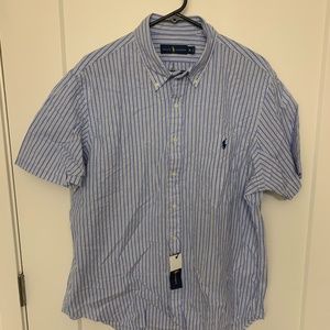 Polo Ralph Lauren Men’s Short Sleeve Button Down Seersucker Shirt NWT Size XL